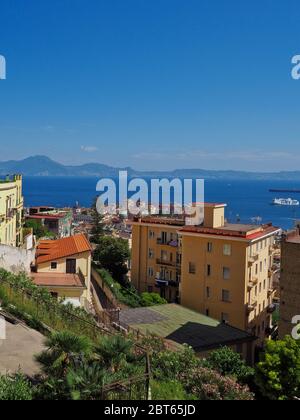 Panoramablick auf die Altstadt von Neapel, Italien Stockfoto