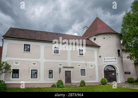 Schloss Waldeichs im Waldviertel im Frühling Stockfoto