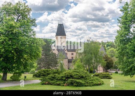 Das beeindruckende Schloss Ottenstein im Waldviertel, Niederösterreich Stockfoto