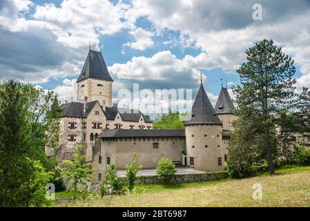 Das beeindruckende Schloss Ottenstein im Waldviertel, Niederösterreich Stockfoto