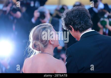 VENEDIG, ITALIEN - SEPTEMBER 03: Scarlett Johansson und James Wilson besuchen die Premiere von "Under the Skin" während des 70. Filmfestivals in Venedig Stockfoto