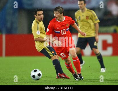 ÖSTERREICH, JUNI 26: Andrei Arshavin aus Russland im Einsatz beim Halbfinale der Fußball-Europameisterschaft 2008 zwischen Russland und Spanien bei Ernst Happel Stockfoto