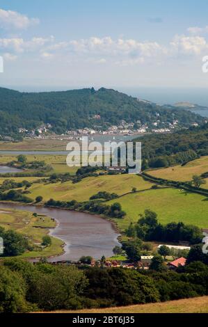 urr-Mündung kippford von oben Palnackie Stockfoto