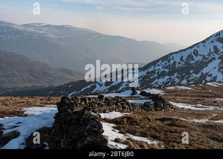 Winter auf Merrick und Ben Yellary, Galloway Forest Park Stockfoto