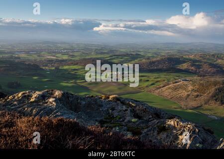 Blick auf den Gipfel von Screel auf Castle Douglas Stockfoto