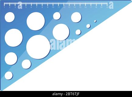 Symbol für geometrisches Winkellineal. Cartoon von geometrischen Winkel Lineal Vektor-Symbol für Web-Design isoliert auf weißem Hintergrund Stock Vektor