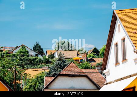 Szentendre alte Stadthäuser in Ungarn Stockfoto