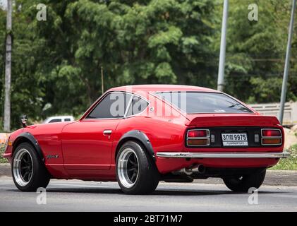 Chiangmai, Thailand - Mai 19 2020: Privater Rennwagen, Nissan Fairlady z. auf der Straße Nr. 1001, nördlich der Stadt ca. 8 km vom Chiangmai Center. Stockfoto