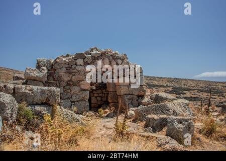 Orakel von Poseidon am Kap Matapan (Kap Tenaro) am südlichsten Punkt des griechischen Festlands Stockfoto