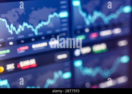 candlestick graph focus gap on graph,Business and financial concept Stockfoto