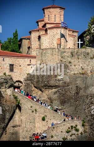Impressionen vom Heiligen Kloster von Varlaam , dem zweitgrößten Kloster in Meteora Stockfoto