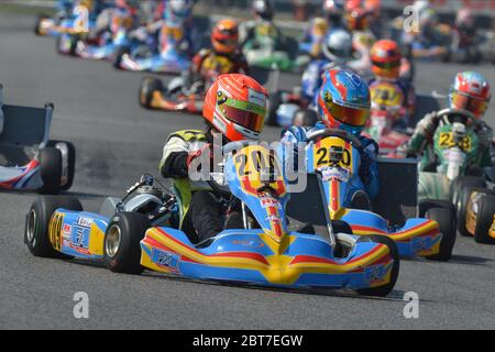 Esteban Ocon Kart Karriere. Stockfoto