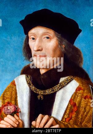 Henry VII Porträt des Königs Heinrich VII. (1457-1509), von einem unbekannten niederländischen Künstler, ca. 1505 Stockfoto