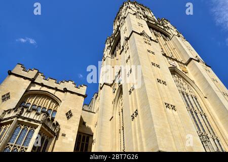 University of Bristol Wills Memorial Building, oben in der Park Street, Bristol Stockfoto