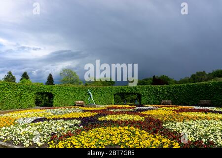 Grugapark, Lindenrunde, Skulptur Javelin Thrower, Essen, NRW, Deutschland, Stockfoto