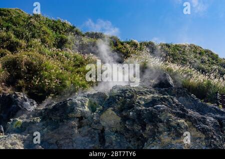 Naturlandschaft des Xiaoyoukeng im Yangmingshan Nationalpark, Taipei, Taiwan Stockfoto