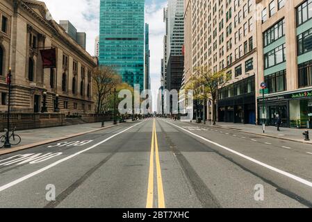 New York City während der Covid 19 Corona Virus Pandemie im Jahr 2020. Stockfoto