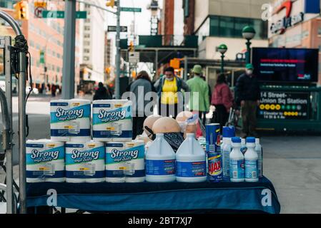 New York City während der Covid 19 Corona Virus Pandemie im Jahr 2020. Stockfoto