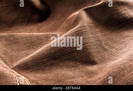 Bekleidung stonewashed Baumwollgewebe Textur mit Nieten, Schnallen, Knöpfe und Nieten, Makro Stockfoto