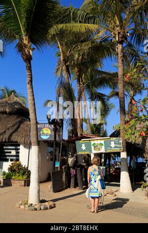 Straßenhändler, romantischen Zone, Puerto Vallarta, Jalisco, Mexiko Stockfoto