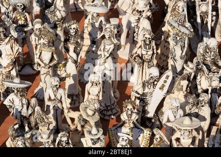 Day of the Dead Souvenirs, Romantic Zone, Puerto Vallarta, Jalisco State, Mexiko Stockfoto