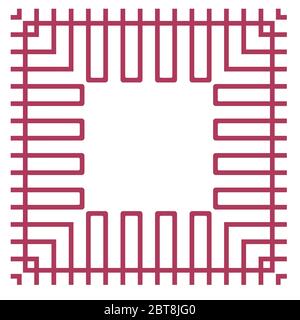 Farbiges Rahmen, leeres Hintergrund-Vektordesign in roter Farbe. Stock Vektor