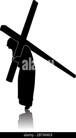 Silhouette der Passion Christi Stock Vektor