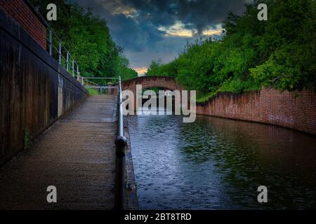 Loxwood Wey und Arun Kanal Schleusentore Stockfoto