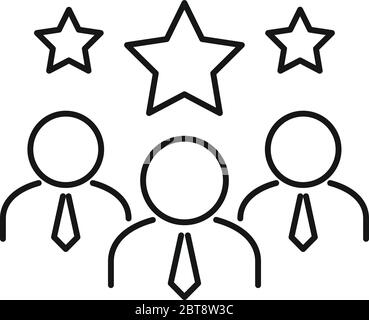 Symbol Fur Die Zusammenarbeit Mit Dem Star Team Outline Stern Team Zusammenarbeit Vektor Symbol Fur Web Design Isoliert Auf Weissem Hintergrund Stock Vektorgrafik Alamy