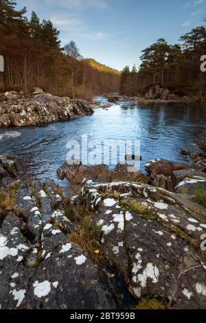 River Affric, Dog Falls, Glen Affric, Highlands, Schottland Stockfoto