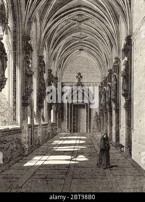 Kloster San Juan de los Reyes, Toledo. Castilla La Mancha. Spanien, Europa. Alte Grafik aus dem 19. Jahrhundert, El Mundo en la Mano 1878 Stockfoto