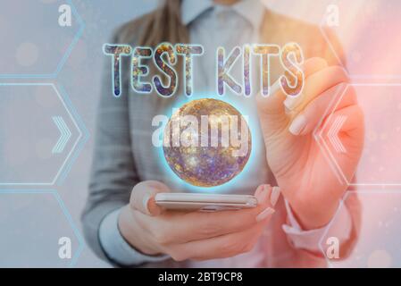 Testkits für Handschrift und Text. Konzeptuelle Foto-Tools verwendet, um die Anwesenheit von etwas in den Körper Elemente dieses Bildes von NA eingerichtet erkennen Stockfoto