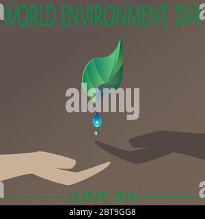 Vektorgrafik für den Weltumwelttag am 5. Juni. Stock Vektor