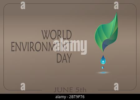 Vektorgrafik für den Weltumwelttag am 5. Juni. Stock Vektor