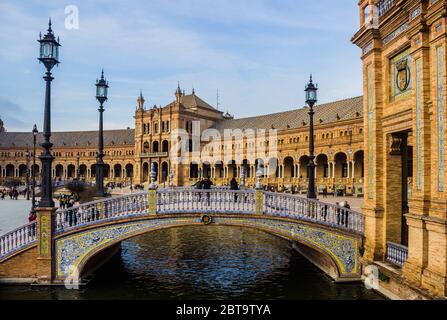 Spanien Platz - Sevilla, Andalusien - Spanien Stockfoto