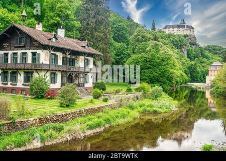 Schloss Rosenburg. Eines der meistbesuchten Renaissance-Schlösser Österreichs inmitten des Naturparks Kamptal Stockfoto