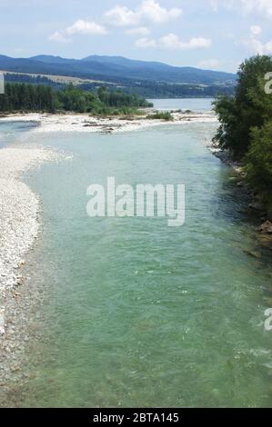 Alpine Fluss Bialka Polen Landschaft Stockfoto