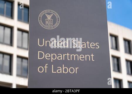 Washington, District of Columbia, USA. März 2020. Das US Department of Labor Building am 26. März 2020 in Washington, DC. Kredit: Alex Edelman/ZUMA Wire/Alamy Live News Stockfoto