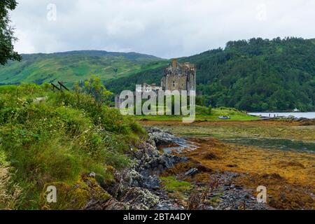 Eilean Donan Castle, schottische Burg in den Highlands von Schottland Stockfoto