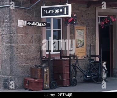 Williton Station an der West Somerset Heritage Railway, Somerset, England Stockfoto