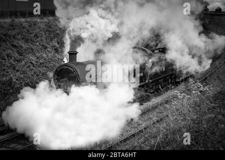 Llangollen Eisenbahn Ex Caledonian Railway 812 Klasse 0-6-0 Nr. 828 in Berwyn Station. Stockfoto