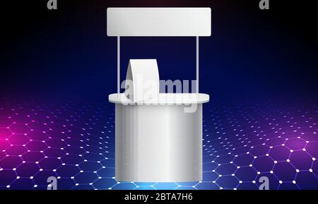 Mock-up-Illustration der Display-Zähler auf abstraktem Hintergrund Stock Vektor