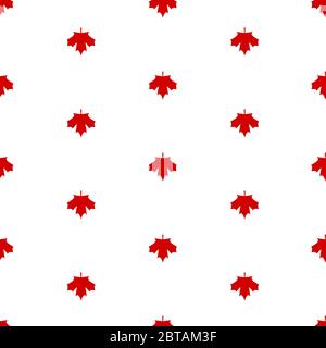 Red Maple kanada nahtlose Muster. Vektorgrafik Stock Vektor