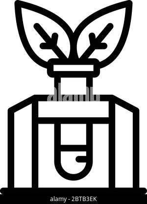 Reagenzglasanlage Symbol, Outline-Stil Stock Vektor