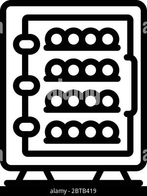 Symbol für Weinkühlschrank, Umriss Stock Vektor