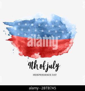 Unabhängigkeitstag USA 4. Juli Hintergrund. Vektorgrafik Stock Vektor