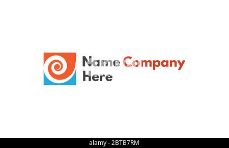 Vektor-Logo auf dem ein abstraktes Bild von warmen und kalten Luft fließen. Stock Vektor