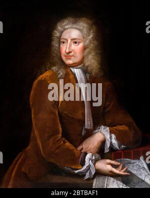 Edmond (oder Edmund) Halley (1656-1742), Porträt Isaac Whood zugeschrieben, Öl auf Leinwand, um 1720. Stockfoto