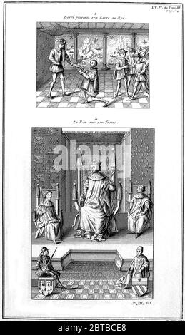 1480 Ca, FRANKREICH: Der französische König LUDWIG XI Valois ( 1423 - 1483 ) dit Le Prudent . Vater von König Karl VIII. Porträt graviert im XIX Jahrhundert. - ADEL - NOBILI francesi - Nobiltà francese - FRANCIA - illustrazione - Illustration - Gravur - incisione - LUIGI XI Re di Francia --- ARCHIVIO GBB Stockfoto