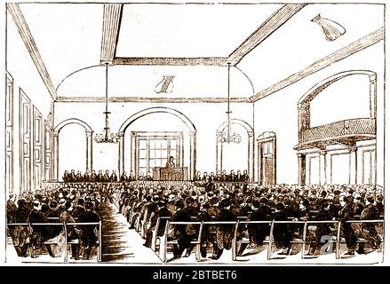 Ein Stich der 96. (1842) jährlichen Wesleyan Conference in City Road Chapel, London Stockfoto